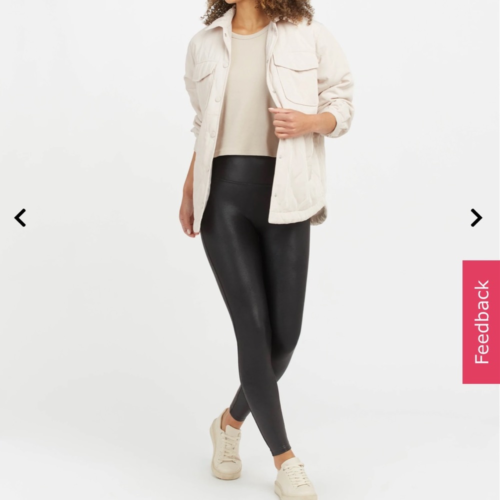 NWOT SPANX Faux Leather Leggings